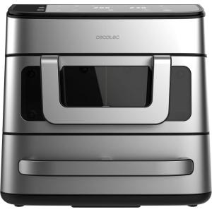 Cecotec Friteuse à Air sans Huile – 9L Séparable en 2 – Air Fryer Cecofry Dual 9000, 2850W, Diététique et Digitale, Panneau Tactile, Température Double et Réglable, 6 Modes, Technologie PerfectCook(Acier Inoxydable | Pierre À Pizza)