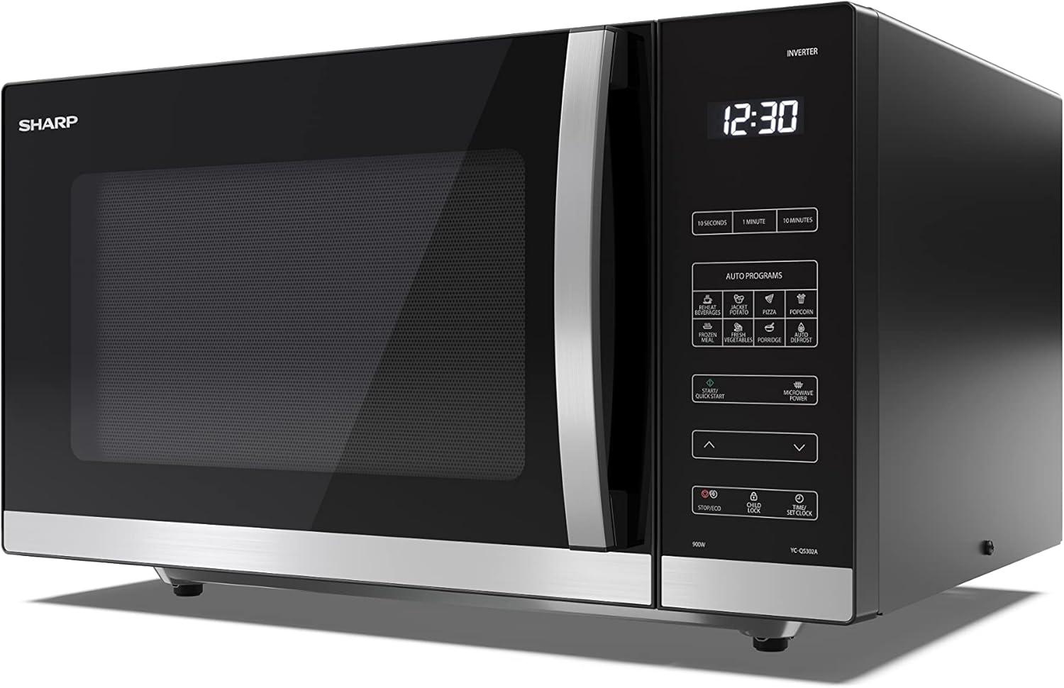 image:imageSharp YCPG254AES four Microondes 25 litres Grill Noir commandes semi numriquesNoir