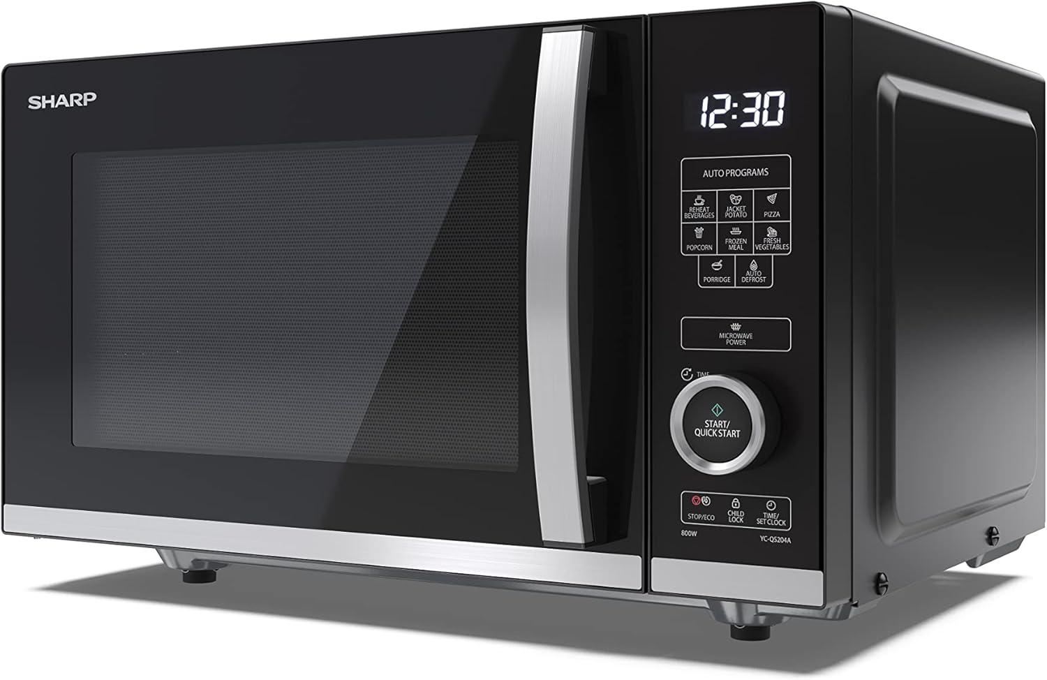 image:imageSharp YCPG254AES four Microondes 25 litres Grill Noir commandes semi numriquesNoir