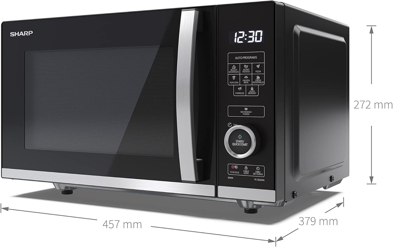 image:imageSharp YCPG254AES four Microondes 25 litres Grill Noir commandes semi numriquesNoir