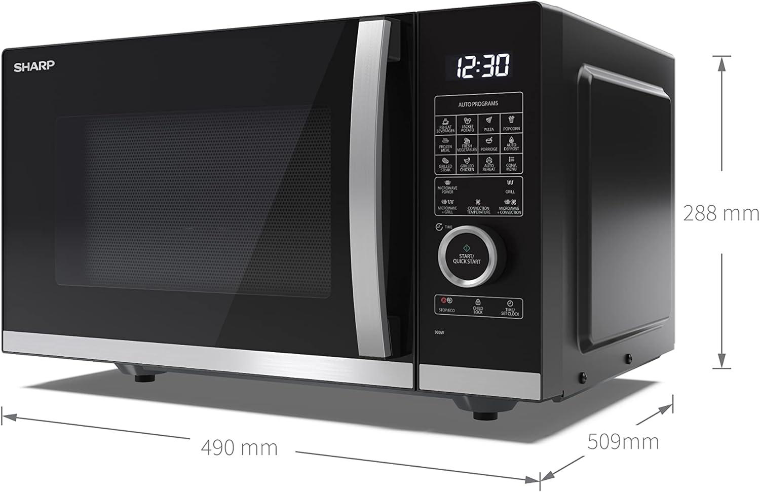 image:imageSharp YCPG254AES four Microondes 25 litres Grill Noir commandes semi numriquesNoir