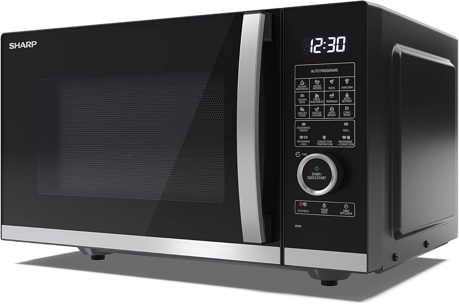 image:imageSharp YCPG254AES four Microondes 25 litres Grill Noir commandes semi numriquesNoir