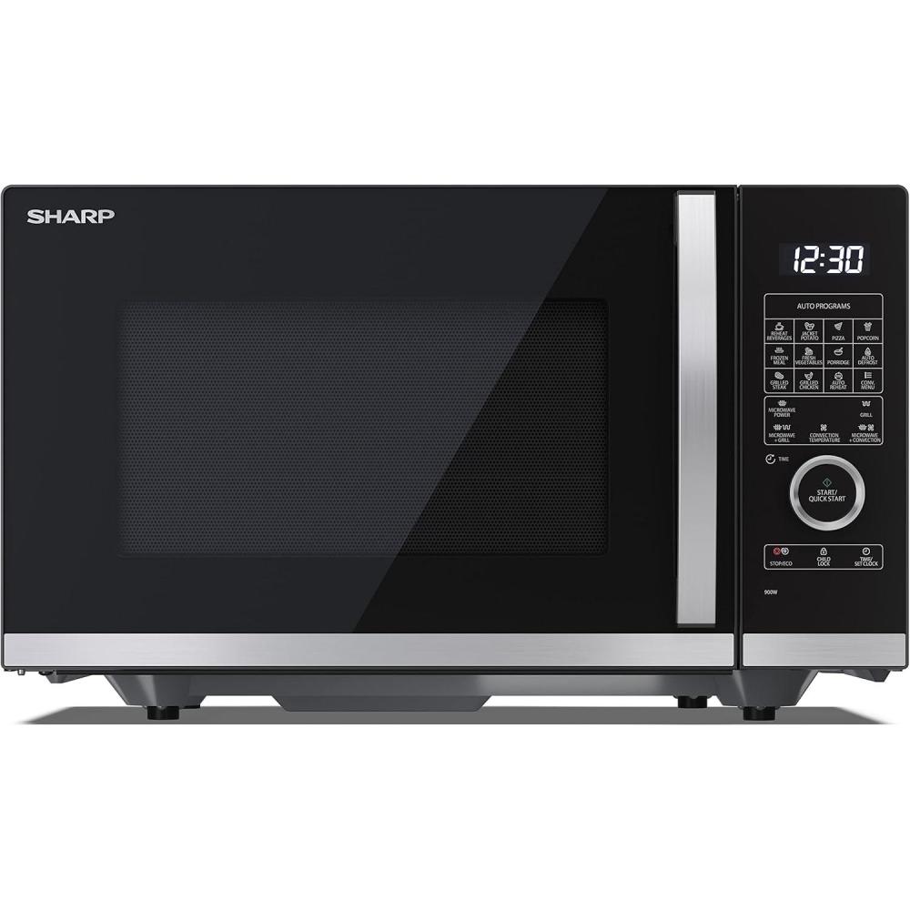 image:imageSharp YCPG254AES four Microondes 25 litres Grill Noir commandes semi numriquesNoir
