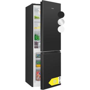 Bomann Réfrigérateur et congélateur 175L Noir KG322-1-noir, Capacité nette : 175 litres, Contrôle de la température en continu, Charnières de porte à droite, interchangeables, Pieds réglables