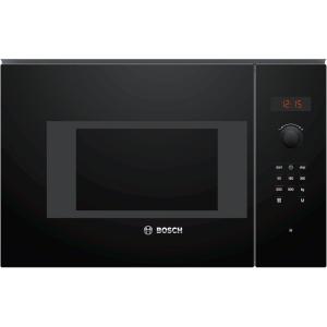 Bosch BFL520MS0 Série 4 – Micro-ondes intégrable, 60 x 38 cm, 21 litres, Inox(Noir)