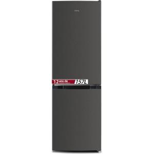 CHIQ Réfrigérateur congélateur FBM205L42-205L (153 + 52),Classe énergétique E, 39 dB, Acier noir, Low frost, Portes réversibles(157L Lowfrost)