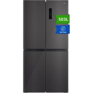 CHIQ Réfrigérateur congélateur FBM205L42-205L (153 + 52),Classe énergétique E, 39 dB, Acier noir, Low frost, Portes réversibles(503L Cross-door)