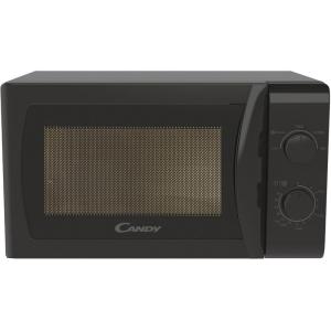 Candy Idea CMW20SMWLI Four Micro-ondes 700 W 20L, Fonction Décongélation, Plateau Tournant en Verre, 5 Niveaux de Puissance, Blanc et Noir, Design élégant(20L CLASSIQUE Noir)
