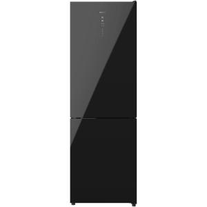 Cecotec Réfrigérateur Combiné 2 Portes Bolero CoolMarket Combi 322 White E. 322 L, Hauteur 185 cm et Largeur 60 cm, Basse Consommation, Système Multi Air Flow, Total No Frost et 2 Tiroirs.(Glass Black)