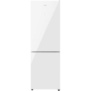 Cecotec Réfrigérateur Combiné 2 Portes Bolero CoolMarket Combi 322 White E. 322 L, Hauteur 185 cm et Largeur 60 cm, Basse Consommation, Système Multi Air Flow, Total No Frost et 2 Tiroirs.(Glass White)
