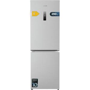 Cecotec Réfrigérateur Combiné 2 Portes Bolero CoolMarket Combi 322 White E. 322 L, Hauteur 185 cm et Largeur 60 cm, Basse Consommation, Système Multi Air Flow, Total No Frost et 2 Tiroirs.(Inox)