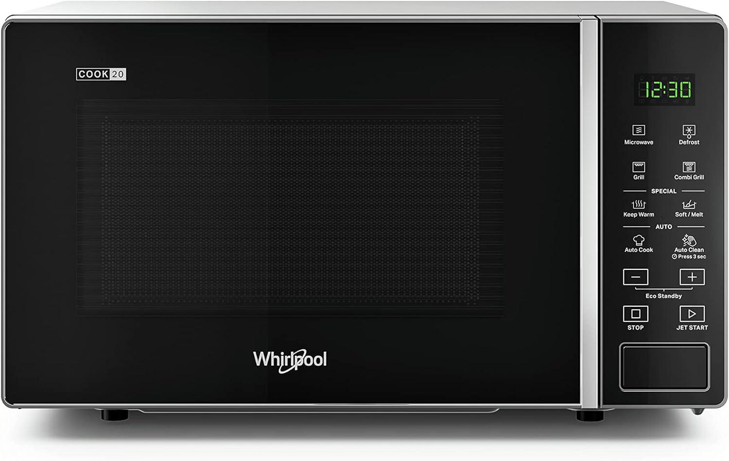 imageWhirlpool MWP 203 SB Comptoir Microondes grill 20 L 700 W Noir Argent