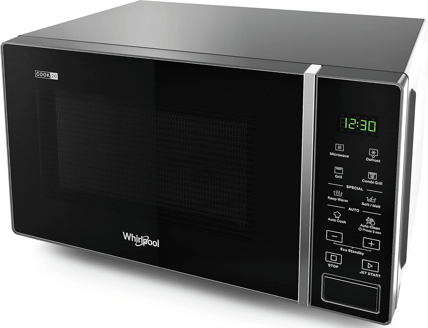 imageWhirlpool MWP 203 SB Comptoir Microondes grill 20 L 700 W Noir Argent