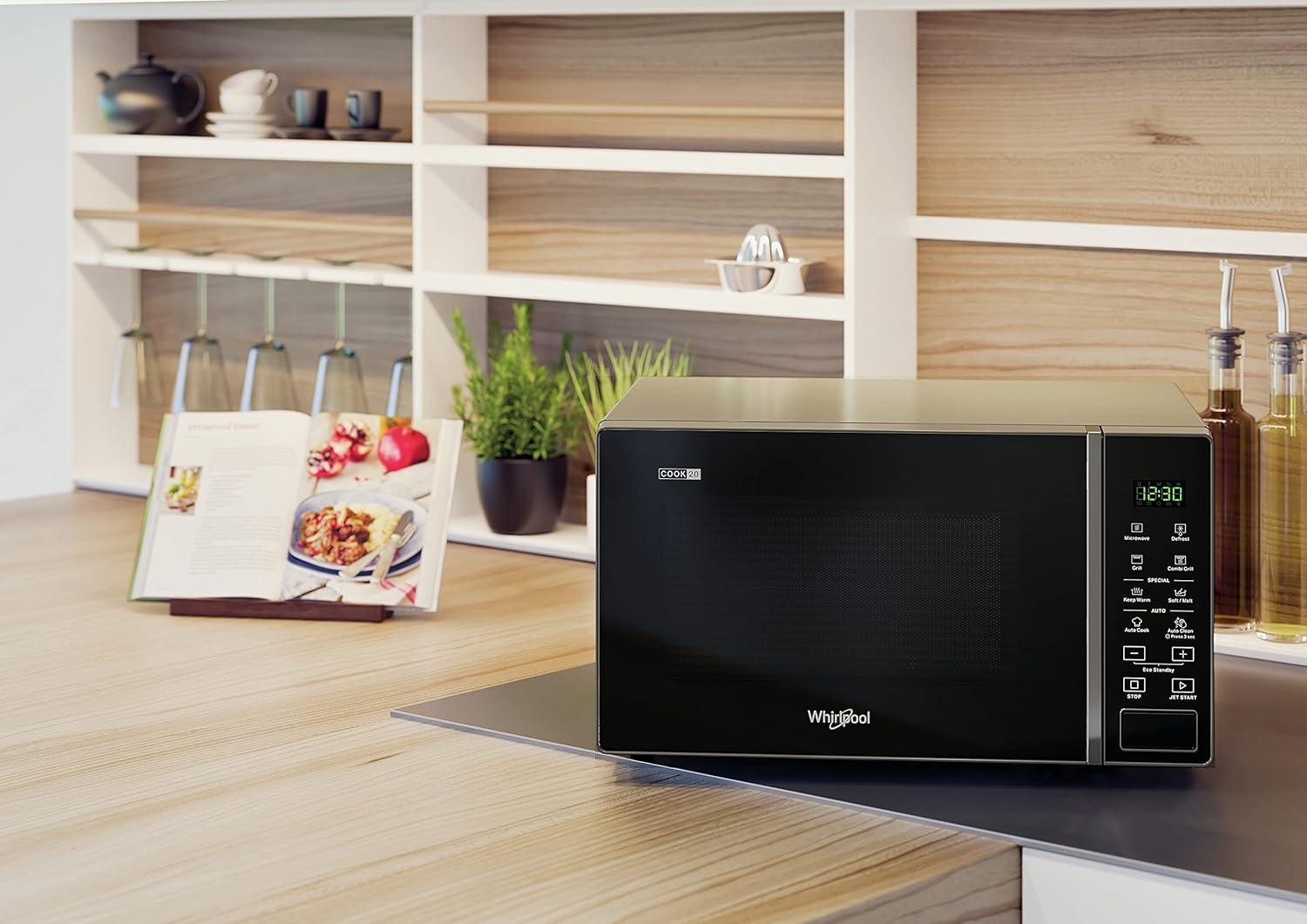 imageWhirlpool MWP 203 SB Comptoir Microondes grill 20 L 700 W Noir Argent
