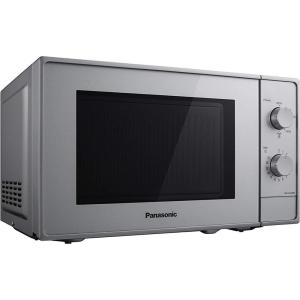 Panasonic NN-K10JWMEPG Four à Micro-Ondes Combiné avec Grill et Plateau Tournant en Verre, 20L, 800W, Décongélation, 5 Niveaux de Puissance, Minuterie, Blanc(Argent)