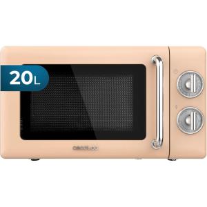 Cecotec Micro-Ondes Mécanique Proclean 3010 Retro Vert. 20 L, 700 W en 6 niveaux, minuterie jusqu&rsquo;à 30 minutes, mode dégivrage, design vert vintage, finitions en acier.(Beige)