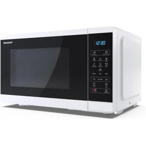 Sharp MS02EB 20 litres Noir – Micro-ondes 800 W – 11 niveaux de puissance – Fonction de décongélation(Blanc)