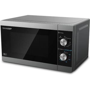 Sharp MS02EB 20 litres Noir – Micro-ondes 800 W – 11 niveaux de puissance – Fonction de décongélation(Silver)