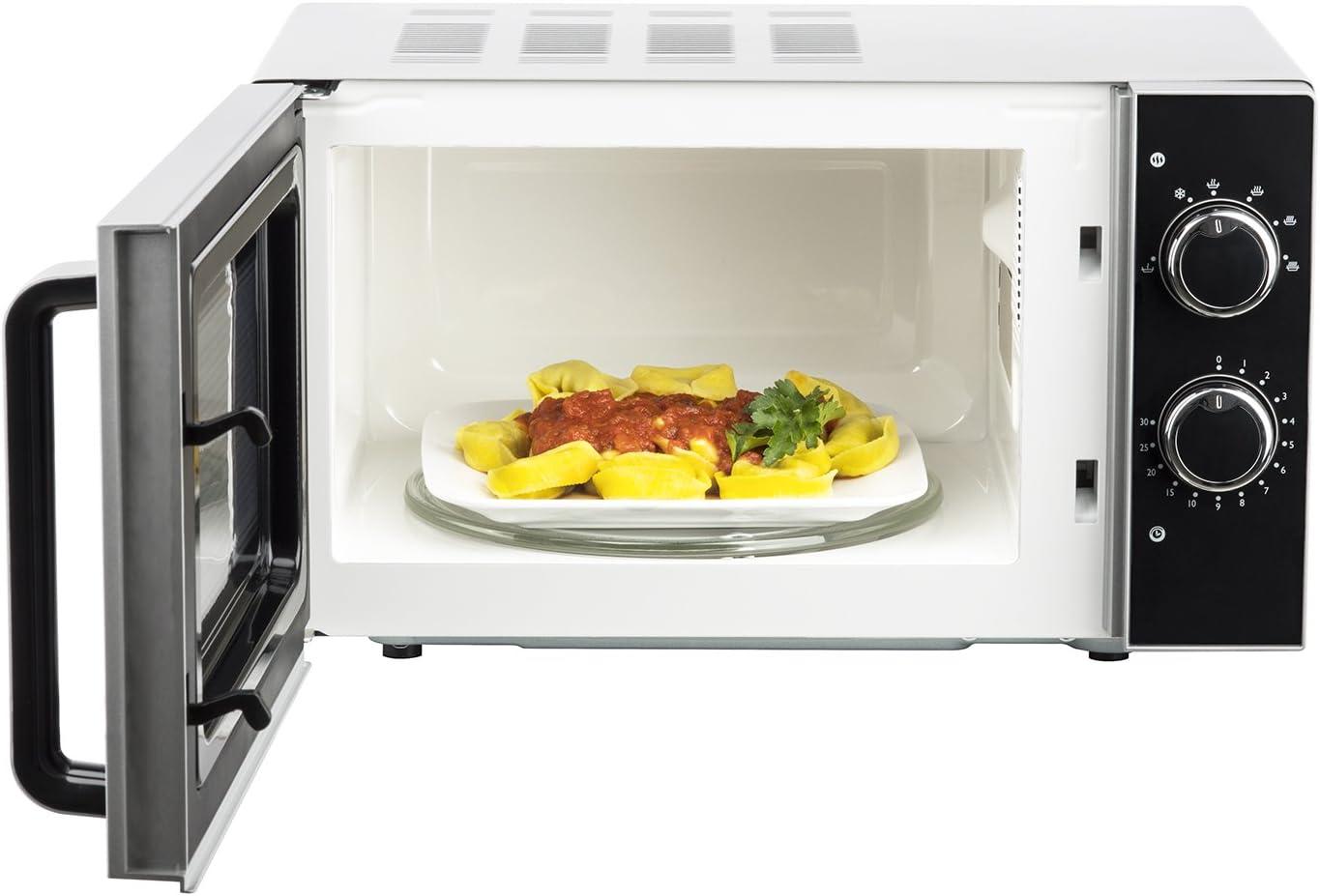 imageHKoenig VIO2 Microondes multifonction compact 20L 700W Plateau tournant 245cm 6 niveaux de puissance Dconglation express Minuterie jusqu 60 min Design miroir noirVIO4