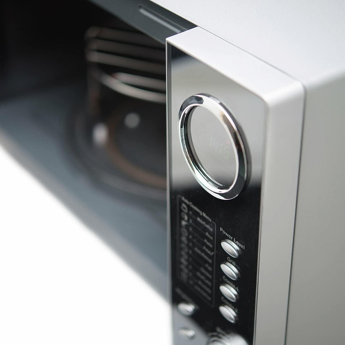 imageHKoenig VIO2 Microondes multifonction compact 20L 700W Plateau tournant 245cm 6 niveaux de puissance Dconglation express Minuterie jusqu 60 min Design miroir noirVIO9