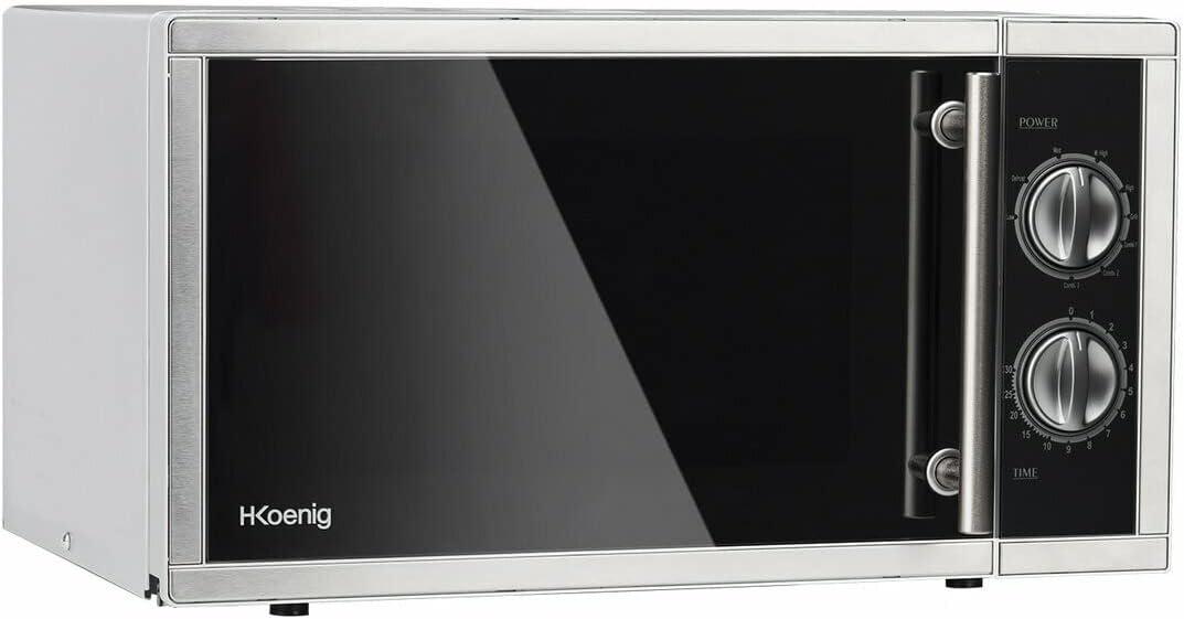 imageHKoenig VIO2 Microondes multifonction compact 20L 700W Plateau tournant 245cm 6 niveaux de puissance Dconglation express Minuterie jusqu 60 min Design miroir noirVIO7