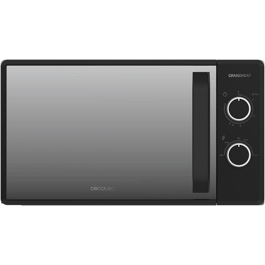 imageCecotec Microondes ProClean 3050 Capacit de 20 L Revtement Ready2Clean 700 W de Puissance 6 Niveaux de Fonctionnement Minuterie 30 minutes Mode Dcongeler Finition Noir et ArgentNoir avec Miroir Solo