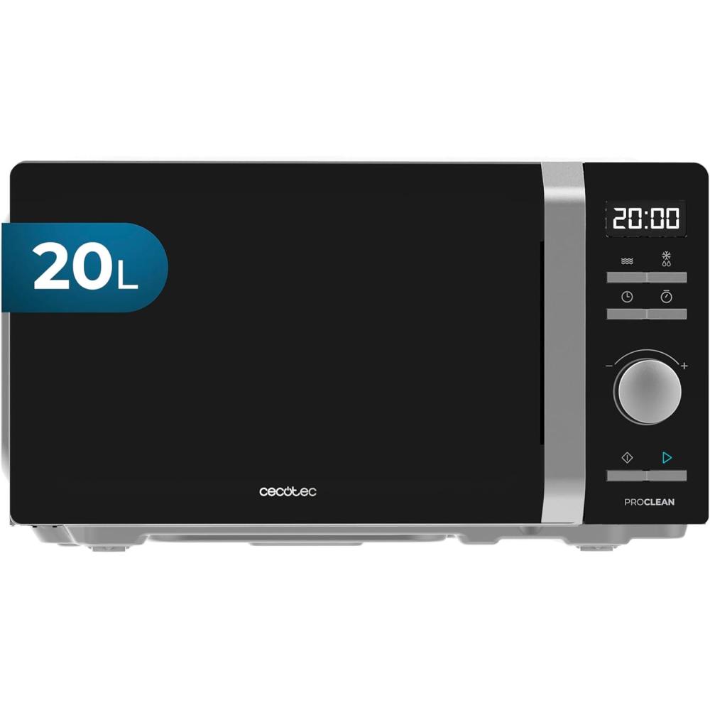 imageCecotec Microondes Proclean 5010 Inverter Microonde avec technologie onduleur 700W 5 niveaux 19L plateau tournant 245mm 8 programmes prconfigurs minuterie 30 min et affichage LED