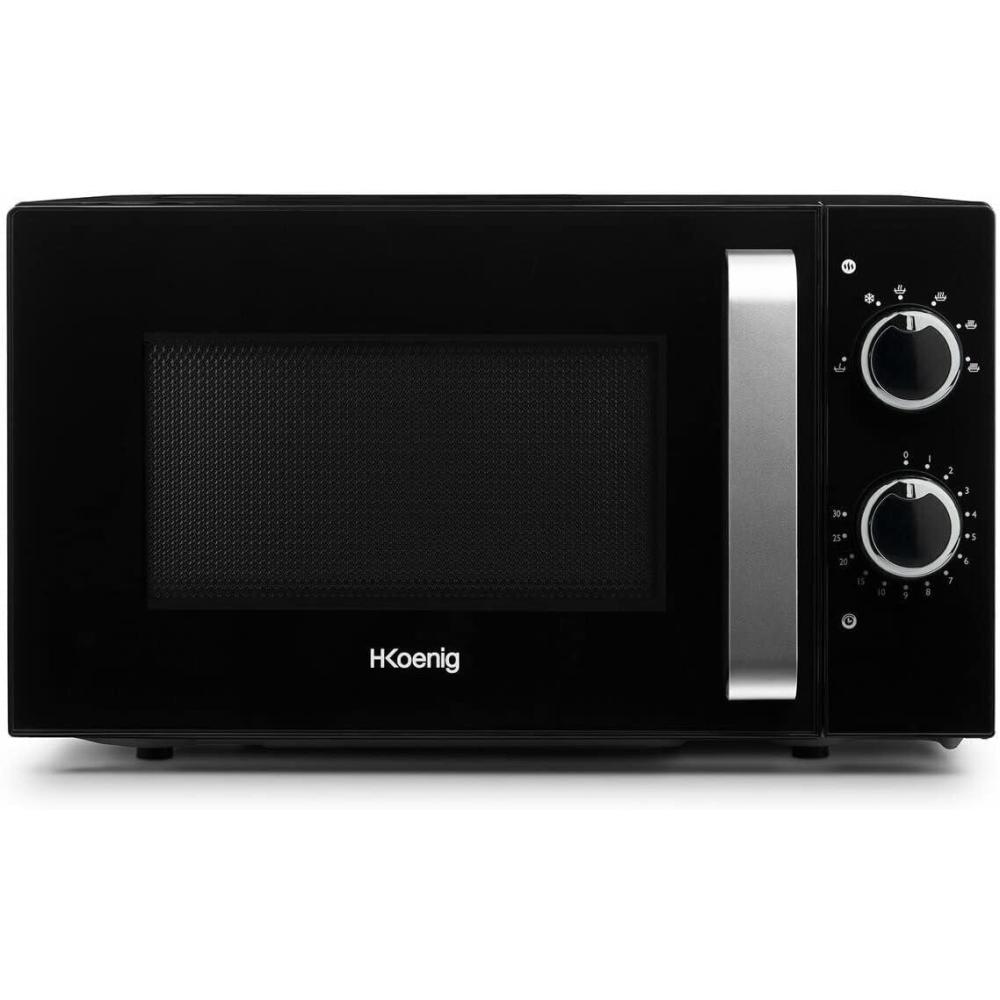 imageHKoenig VIO2 Microondes multifonction compact 20L 700W Plateau tournant 245cm 6 niveaux de puissance Dconglation express Minuterie jusqu 60 min Design miroir noirVIO8