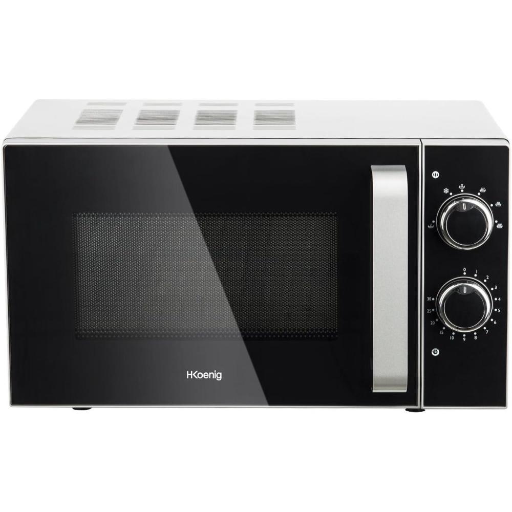 imageHKoenig VIO2 Microondes multifonction compact 20L 700W Plateau tournant 245cm 6 niveaux de puissance Dconglation express Minuterie jusqu 60 min Design miroir noirVIO4