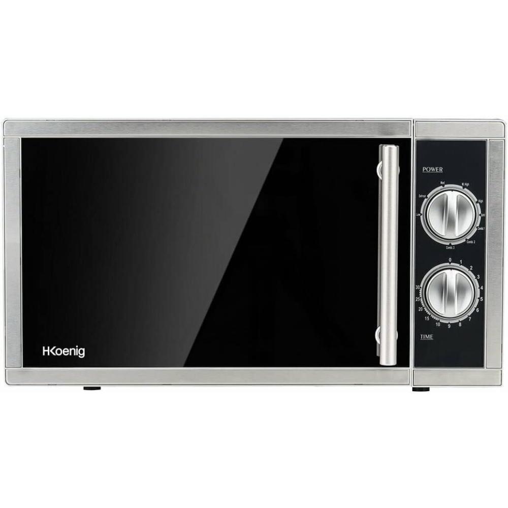 imageHKoenig VIO2 Microondes multifonction compact 20L 700W Plateau tournant 245cm 6 niveaux de puissance Dconglation express Minuterie jusqu 60 min Design miroir noirVIO7