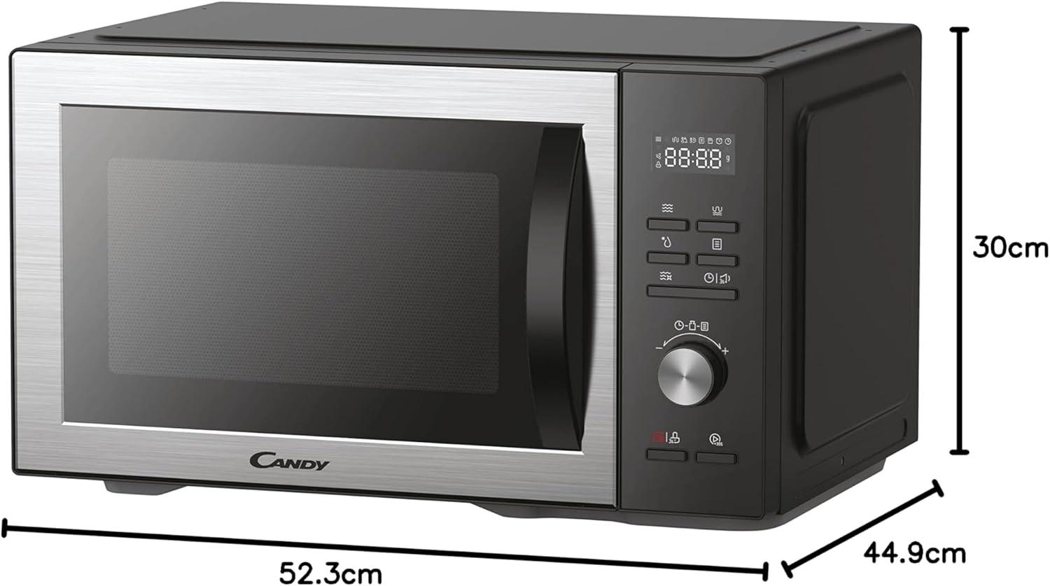 imageCandy CMGA31EDLB Four Microondes Gril Quartz 1000W Grande Capacit 31L Recettes Automatiques Fonction Gril Nettoyage Auto Programmateur digital Fonction dconglation Noir SilverGRIL 31L DIGITAL Noir Argent