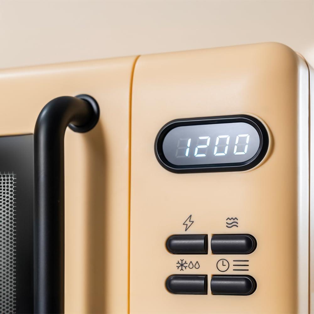 imageCecotec Microondes Digital avec Grill de 20L Proclean 5110 Blue 700W en 6 Niveaux et Grill de 800W Mode Dconglation Signal de Fin de Cuisson Lampe Intrieure Minuteur 30 Design en BleuJaune