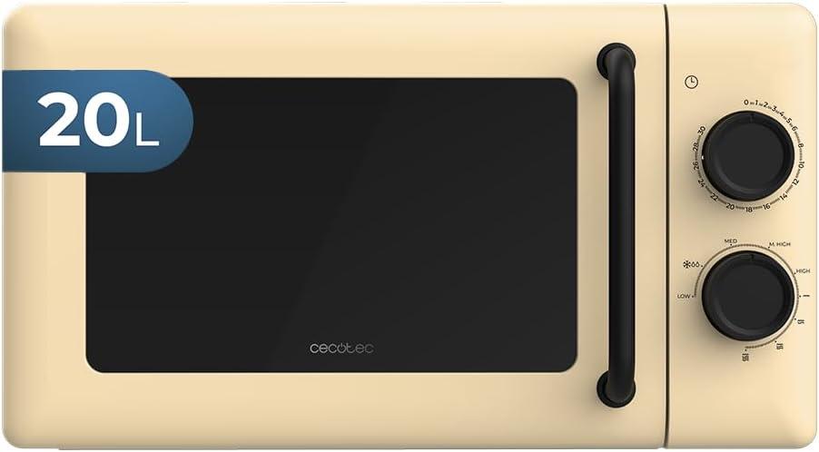 imageCecotec Microondes Digital avec Grill de 20L Proclean 5110 Blue 700W en 6 Niveaux et Grill de 800W Mode Dconglation Signal de Fin de Cuisson Lampe Intrieure Minuteur 30 Design en BleuJaune