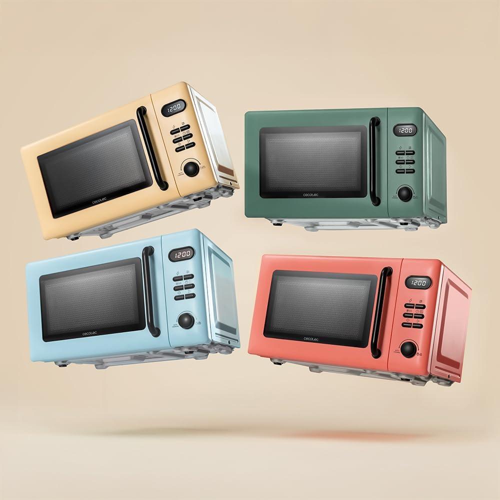 imageCecotec Microondes Digital avec Grill de 20L Proclean 5110 Blue 700W en 6 Niveaux et Grill de 800W Mode Dconglation Signal de Fin de Cuisson Lampe Intrieure Minuteur 30 Design en BleuJaune