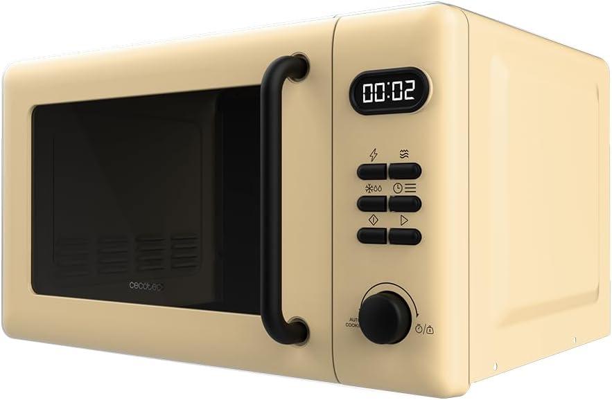 imageCecotec Microondes Digital avec Grill de 20L Proclean 5110 Blue 700W en 6 Niveaux et Grill de 800W Mode Dconglation Signal de Fin de Cuisson Lampe Intrieure Minuteur 30 Design en BleuJaune