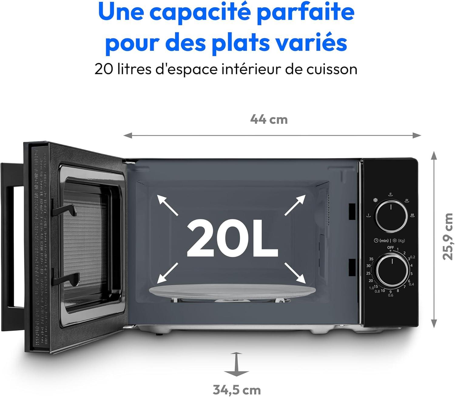 imageMEDION Microondes avec gril et air chaud 23 litres 900 watts 1000 watts gril 1680 watts fonction air chaud 11 programmes automatiques 5 niveaux de puissance fonction dconglation inox MD12020 Liter