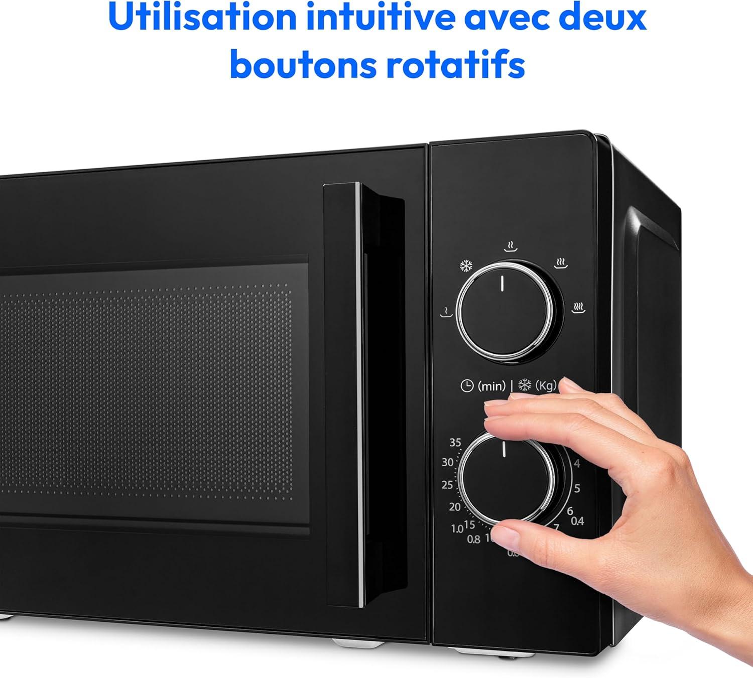 imageMEDION Microondes avec gril et air chaud 23 litres 900 watts 1000 watts gril 1680 watts fonction air chaud 11 programmes automatiques 5 niveaux de puissance fonction dconglation inox MD12020 Liter