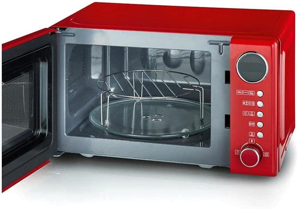 imageSEVERIN Four microondes 19 L Four microonde 700 W pour dcongeler chauffer et rchauffer Microonde avec 6 niveaux de puissance Minuteur 30 min Plateau tournant 245 cm Noir MW 9180Rouge