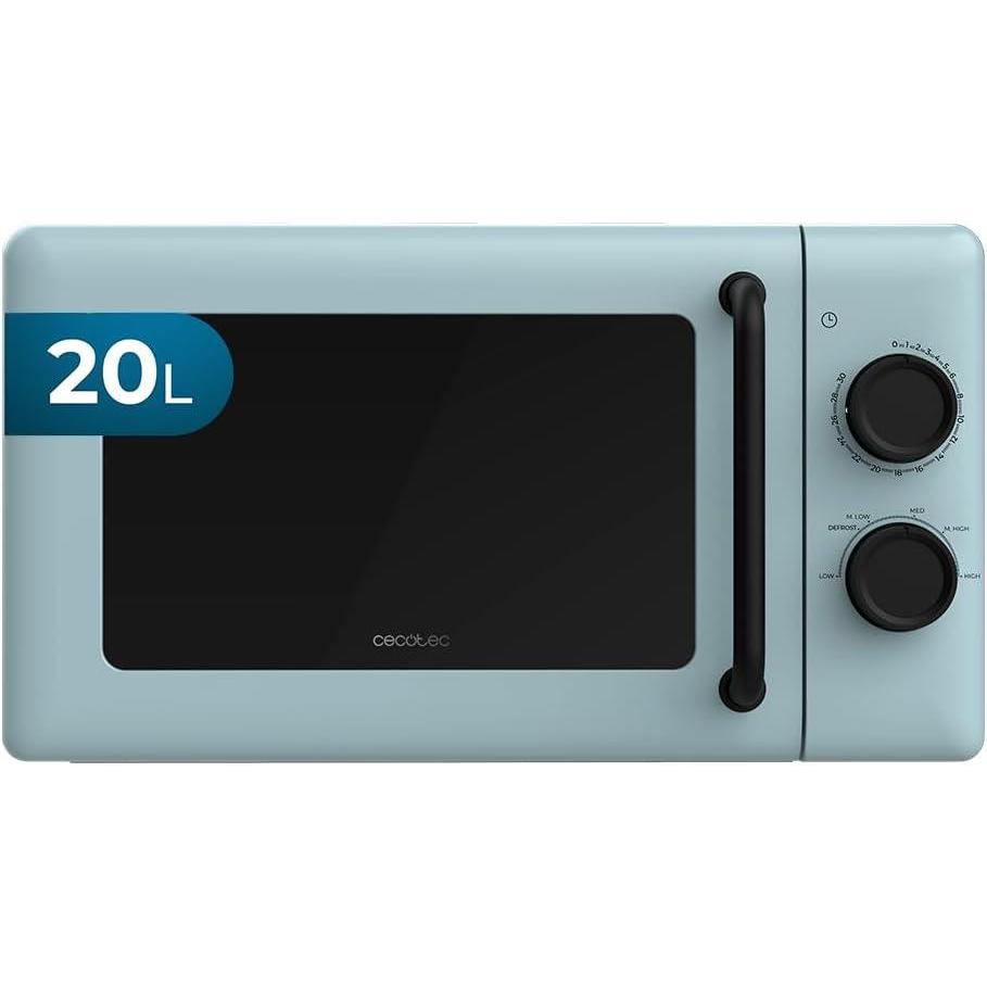 imageCecotec Microondes Digital avec Grill de 20L Proclean 5110 Blue 700W en 6 Niveaux et Grill de 800W Mode Dconglation Signal de Fin de Cuisson Lampe Intrieure Minuteur 30 Design en BleuBleu