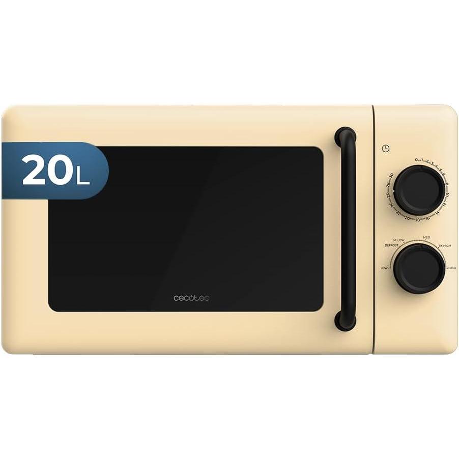 imageCecotec Microondes Digital avec Grill de 20L Proclean 5110 Blue 700W en 6 Niveaux et Grill de 800W Mode Dconglation Signal de Fin de Cuisson Lampe Intrieure Minuteur 30 Design en BleuJaune