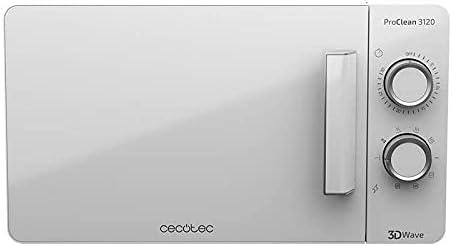 imageCecotec ProClean 3020 Microonde blanc avec revtement Ready2Clean technologie 3DWave input 1150W output 700W 20L 6 modes20L Grill Proclean