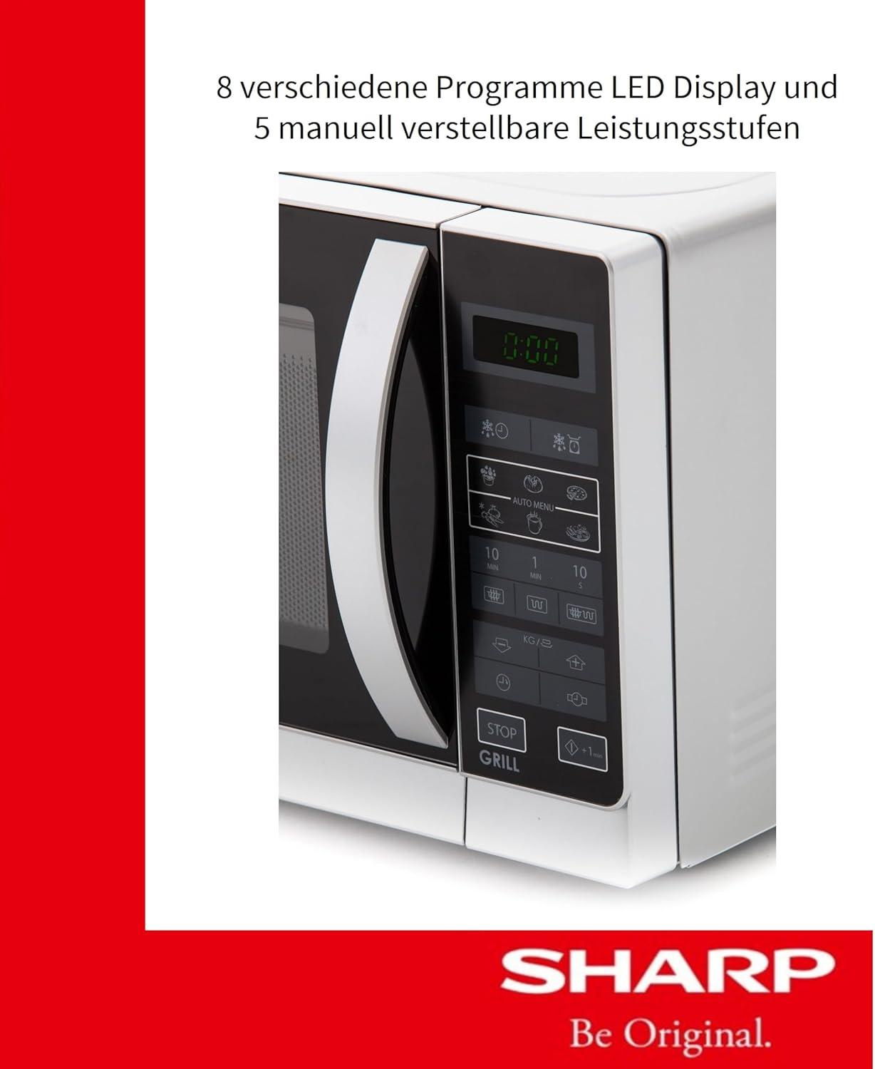 imageSharp R742WW Microondes Gril 25 litres BlancArgent