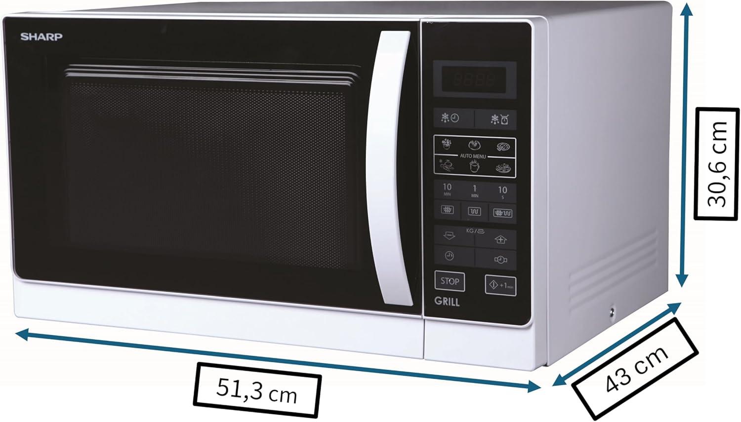 imageSharp R742WW Microondes Gril 25 litres BlancArgent