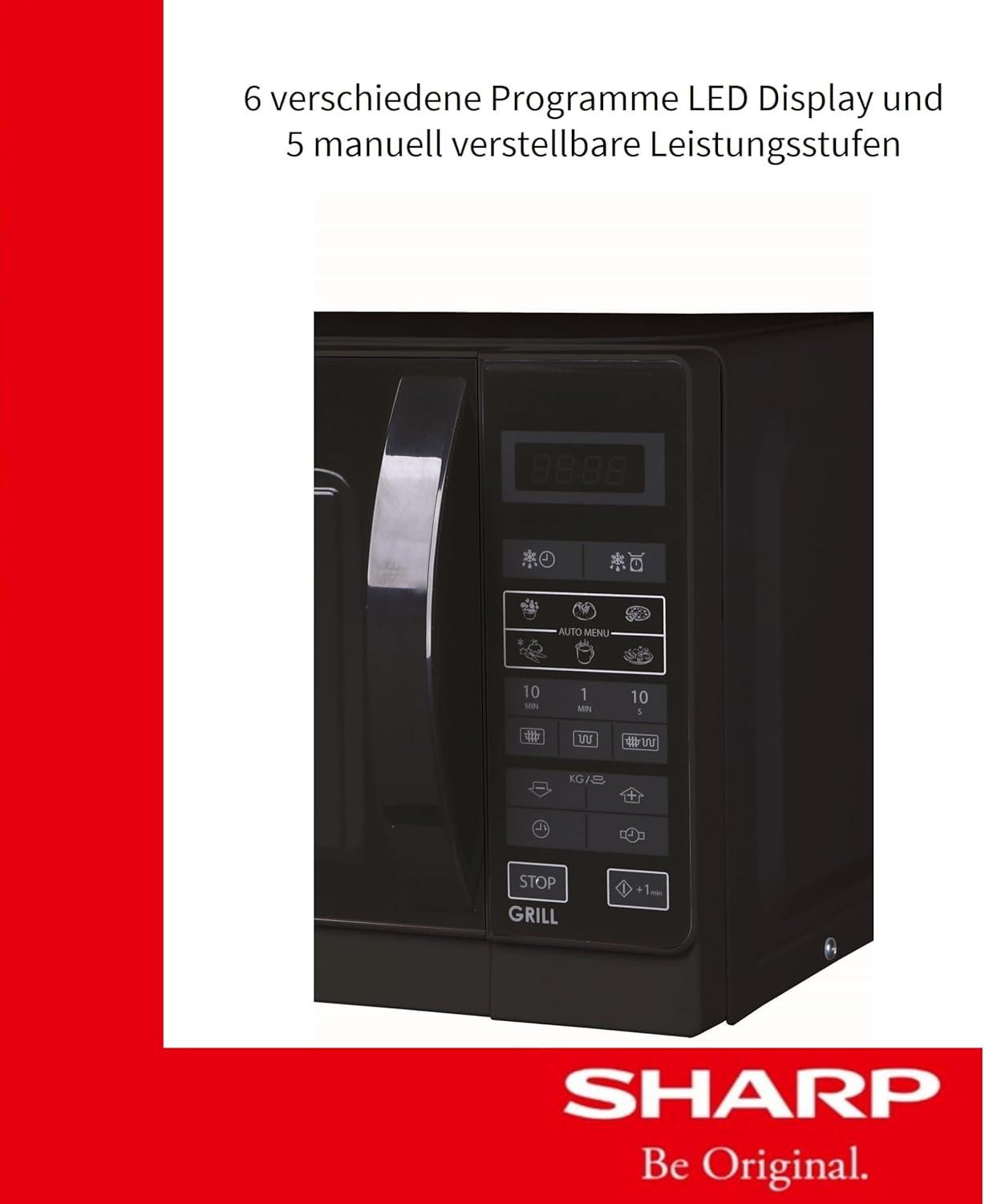 imageSharp R742WW Microondes Gril 25 litres BlancNoir
