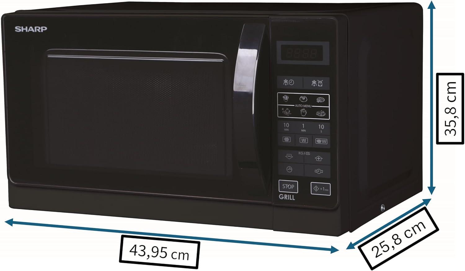 imageSharp R742WW Microondes Gril 25 litres BlancNoir