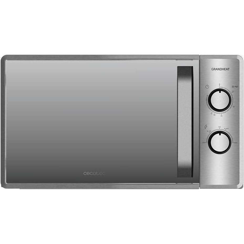 imageCecotec Microondes ProClean 3160 Revtement Ready2Clean pour Un Meilleur Nettoyage Technologie 3D WAVE Grill 800 W 20 L Design lgant avec Porte 6 Niveaux Argent Miroir20L GrandHeat
