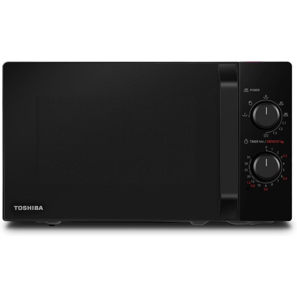 imageToshiba MW2MG20PBK 3en1 Four Microondes Grill Combin 20 L 5 Niveaux de Puissance Rglables Minuteur 800 W Grill 1000 W NoirNoir