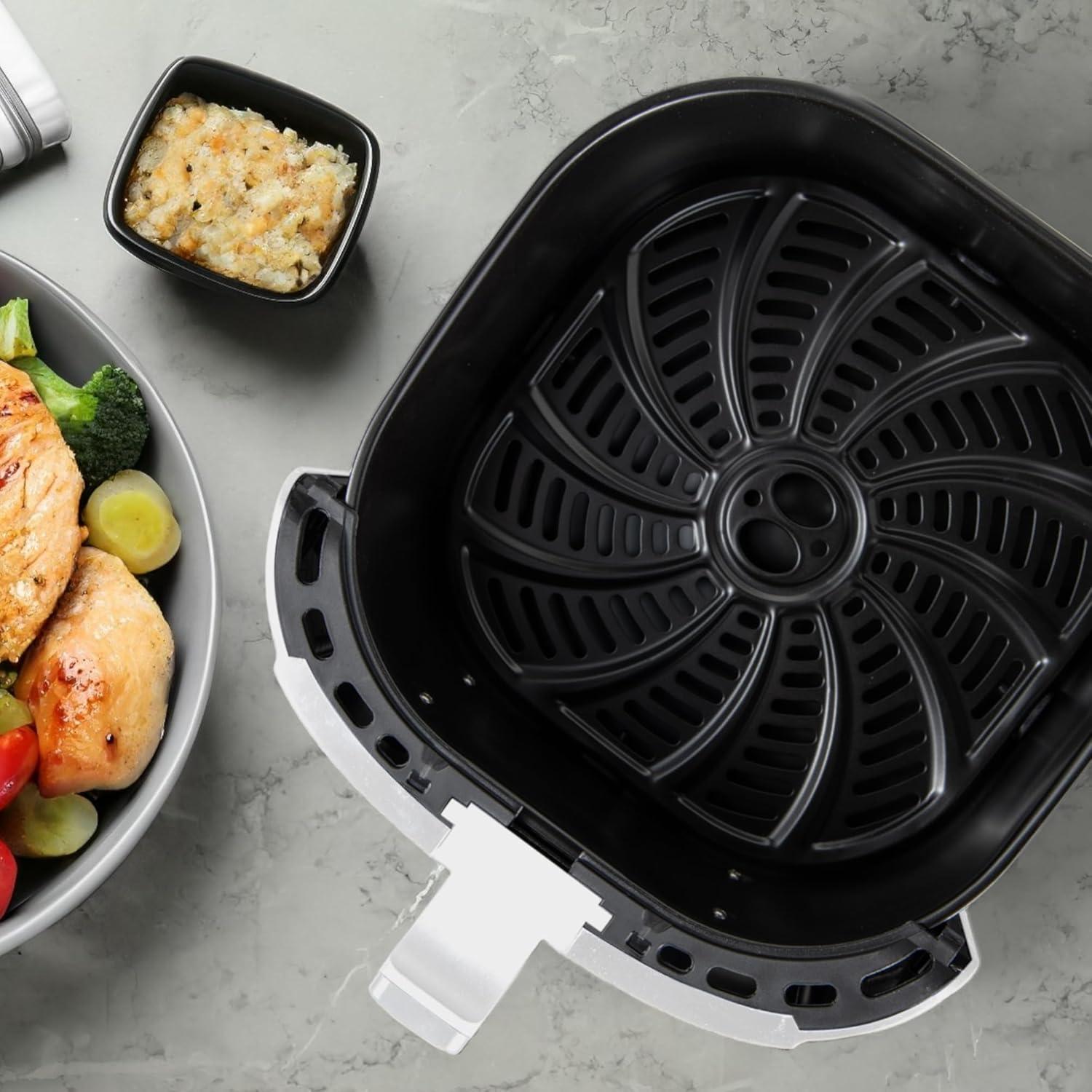 imageBERGNER NATURALLY Friteuse air chaud SANS PFAS 1800W 69L 8 programmes de cuisson Friteuse air avec revtement cramique Rglage de la temprature 80200C Minuterie jusqu 30 min