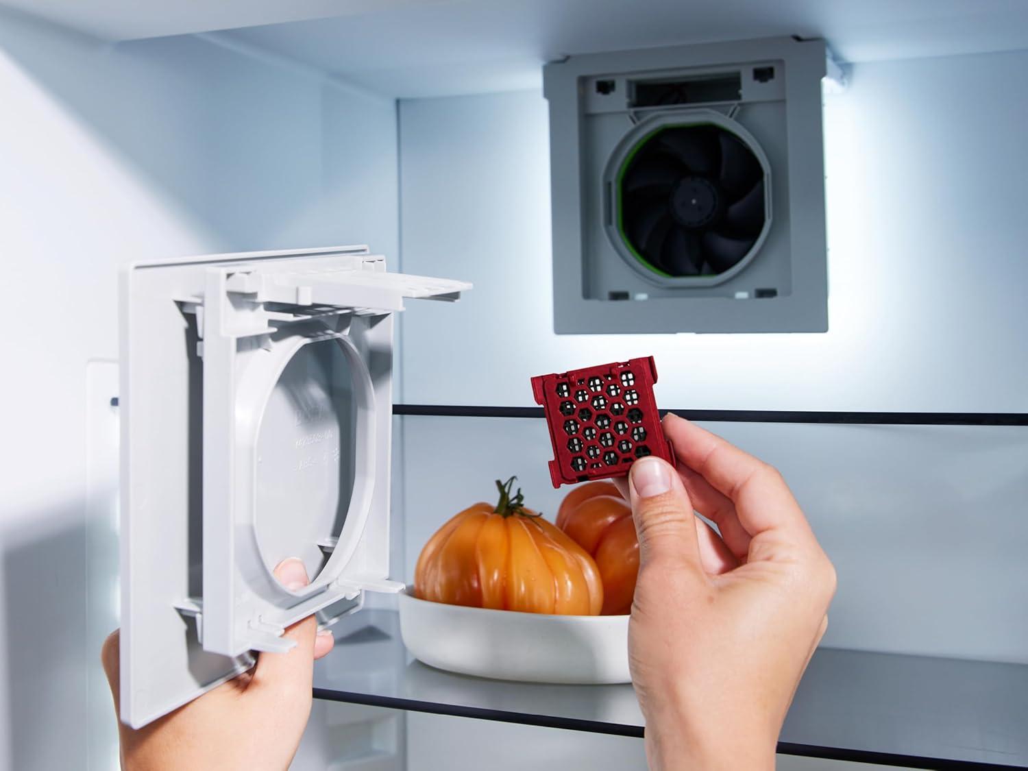 imageBORA Filtre antiodeurs pour rfrigrateur Cool Filtre charbon actif Filtre air Neutraliseur dodeurs Contre les odeurs alimentaires Rouge