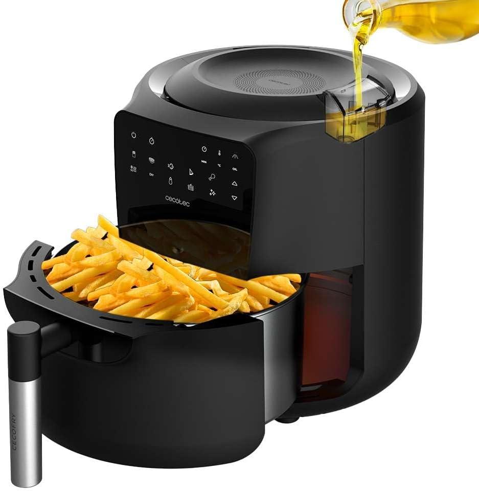 imageCecotec Friteuse Air sans Huile de 55L Cecofry Rain Air Fryer 1550W Pulvrisateur dHuile Intgr Pulvrisation Automatique et Manuelle Panneau de Commande Tactile Thermostat AutonettoyageNoir